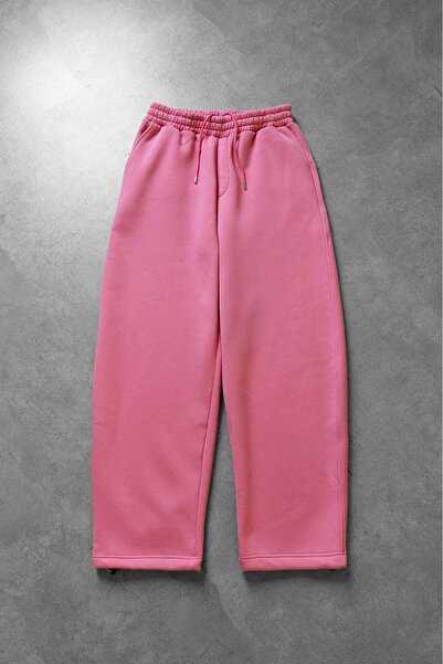 Crupt Studio Ανδρικό παντελόνι φόρμας Pink Balloon Fit με κούμπωμα
