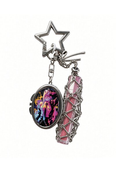 Meyra Accessories Metal Aynalı gloss tutuculu Zerotwo Charm Anahtarlık 1 adet gelmektedir