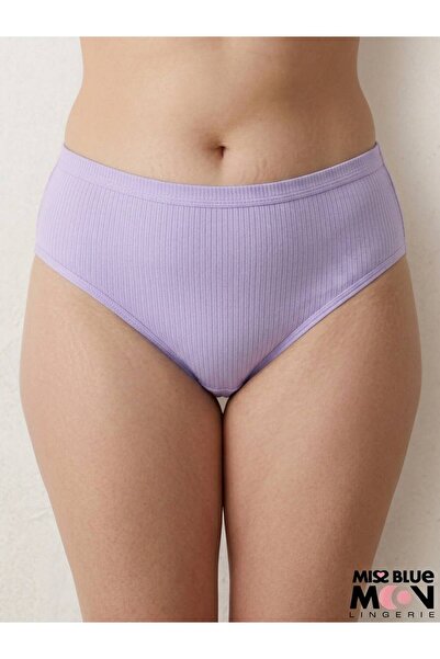 missblue moon Women's Corded Fabric Rib Knit Cotton Briefs 5-Pack 5450