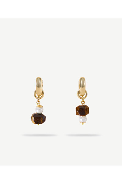 Yargıcı Cat's Eye and Pearl Dangle Earrings