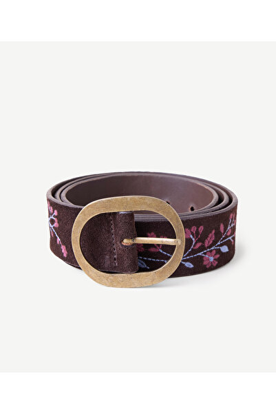 Yargıcı Suede Embroidered Trouser Belt