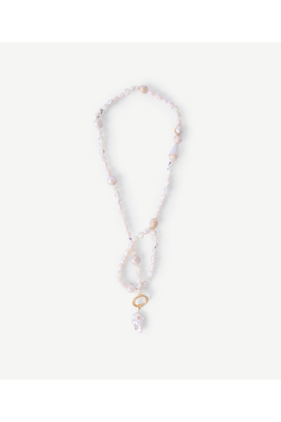 Yargıcı Long Necklace with Pearls