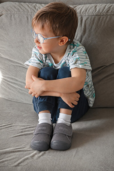 Vicco Color Basic Model Unisex Çocuk ve Bebe Ortopedik Günlük Füme Panduf