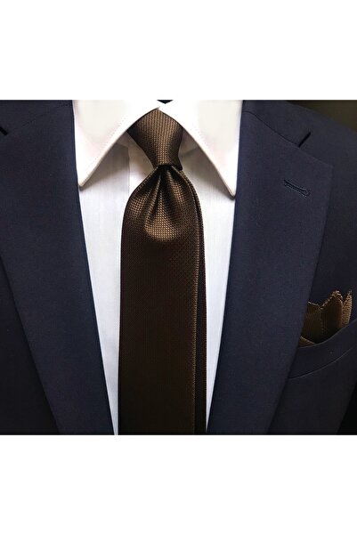 Sade Kravat Kahve Düz Kravat 3063 Kahve