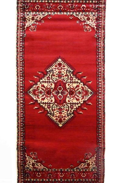 Al Kaffary Carpet سجادة ألكافاري سوبر تايم رنر، أحمر وكحلي، 80 × 200 سم
