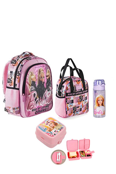Barbie Licensed Premium Primary School Bag + Lunch Box + Water Bottle + Lunch...