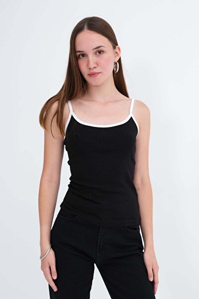 Addax Striped Strap Tank Top A1882