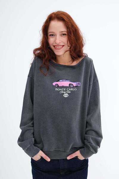 Addax Kayık Yaka Sweatshirt S10606