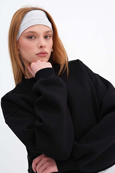 Addax Fleece-Lined Basic Sweatshirt S3812-İ13