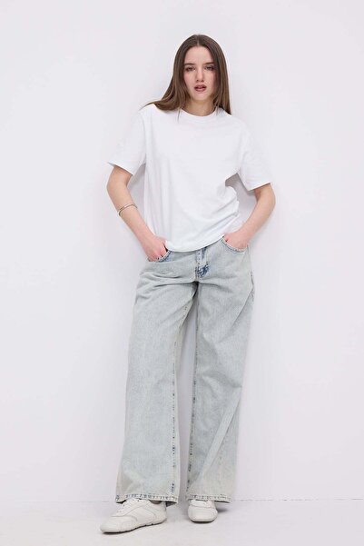 Addax Bisiklet Yaka Basic T-shirt P10404