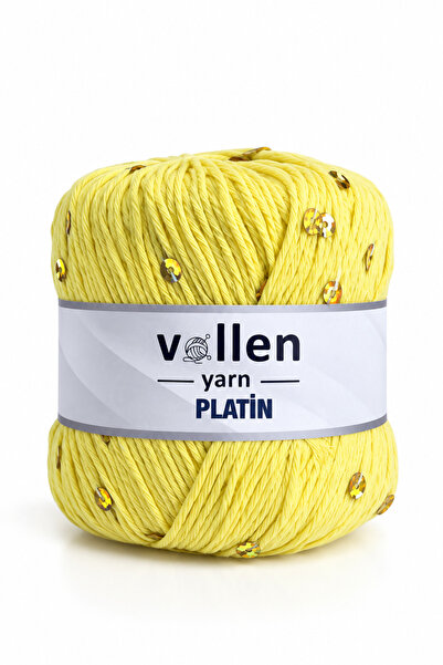 vollen yarn Πλατινένιο νήμα πλεξίματος με παγιέτες, μαλλί με γυαλιστερό και μ...