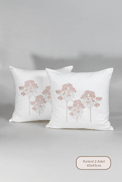 Elart Romantic Throw Pillow Cover (43X43 cm) Cream