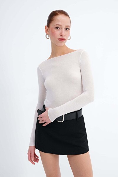 Addax Basic Modal Cashmere Blouse B1880