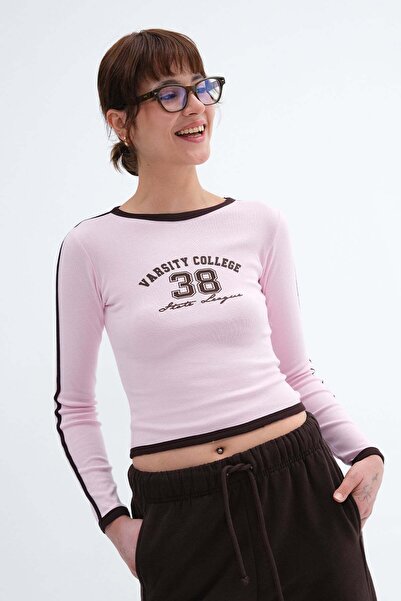 Addax Baskılı Uzun Kollu T-shirt B9060