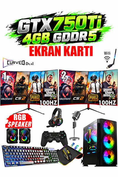 Dmc N16x (PUBG,GTA 5) İ5 4570,16GB RAM,500GBHDD,256GB SSD,4GB GTX750Ti,23,8 D...