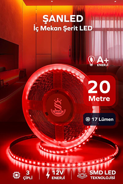 ŞANLED 3 Çipli Iç Mekan Şerit Led Tüm Mekanlar-(trafosuz) 5,10,20,30,40,50,100m