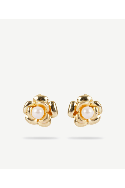 Yargıcı Pearl Detailed Gold Earrings