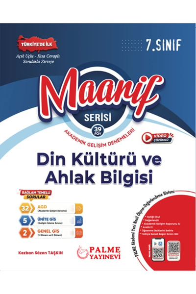Palme Yayınevi 7. Sınıf Maarif Din Kültürü ve Ahlak Bilgisi Akademik Gelişim ...