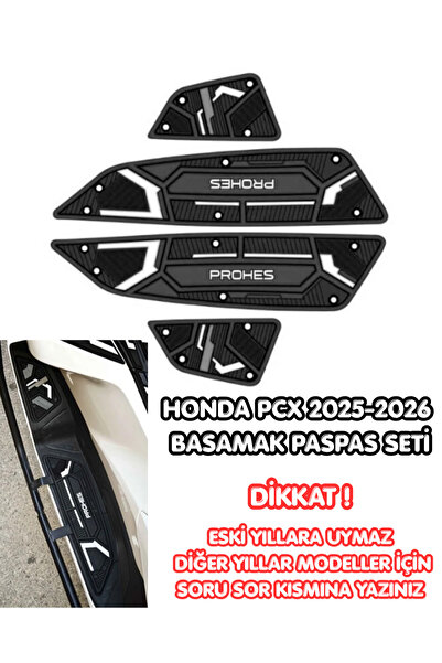 İthal HONDA PCX 2025-2026 BEYAZ KAUÇUK BASAMAK PASPAS TAKIMI 1.KALİTE (DİĞER ...