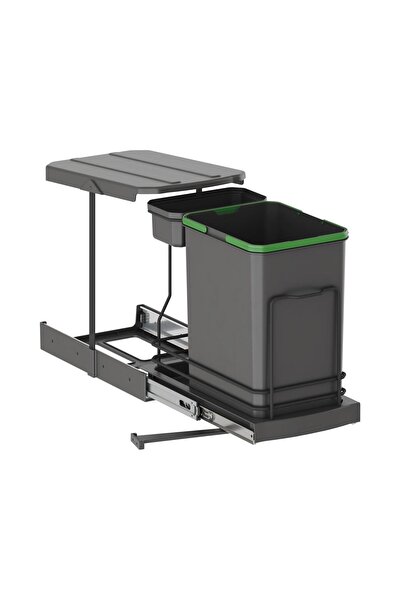 STARAX S-2391-a Teleskopik Raylı Plastik Gövde Çöp Kovası 16 1 Lt.
