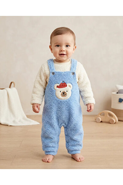 Efemkids ERKEK BEBEK AYICIK NAKIŞLI 2'Lİ BADİLİ SLOPET TAKIM 6 ay 9 ay 12 ay ...