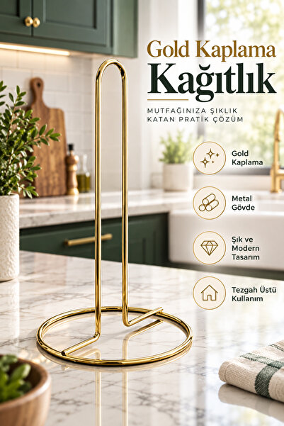 UG Home Gold Metal Kağıt Havluluk Dik Havlu Peçetelik Standart Ve Büyük Boy İ...