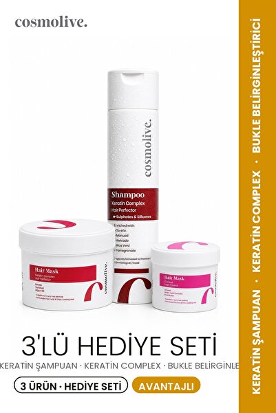 Cosmolive Keratin Shampoo & Keratin & Mask Mother's Day Gift Set