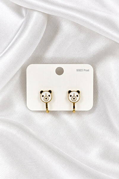 ÖZÇTAKI Steel Children's Earrings - Clip-On (Non-Pierced) - Teddy Bear Model ...