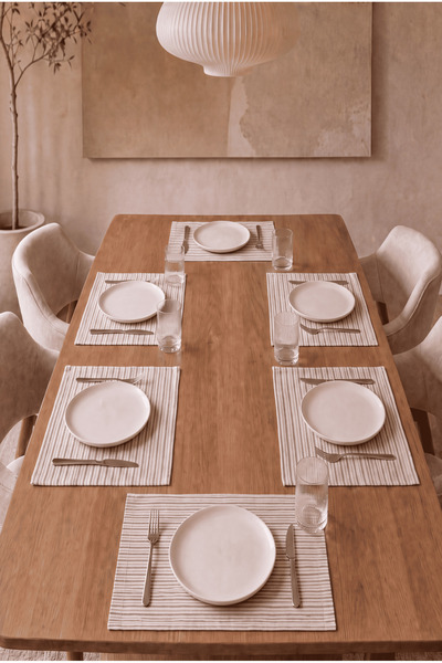 SUVA ATELIER 6'lı Amerikan Servis - 40*32 Cm Leke Tutmaz Su İtici Kumaş