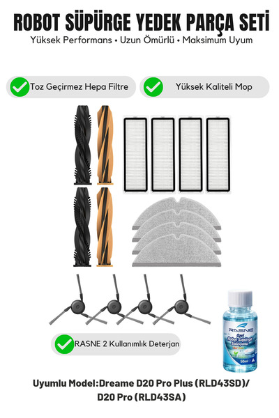 Asgard Grup Съвместими с Dreame D20 Pro Plus (RLD43SD)/D20 Pro (RLD43SA) 2 ос...