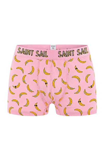 Saint Sail Sevgiliye Sürpriz Muz Temalı Komik ve Renkli Erkek Boxer