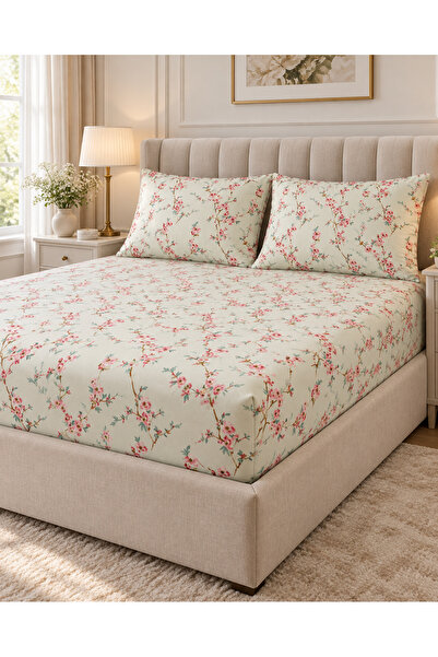 H&F Trendline طقم ملاءة سرير مطاطية مزدوجة مقاس كبير 180x200 سم + 2 غطاء وساد...
