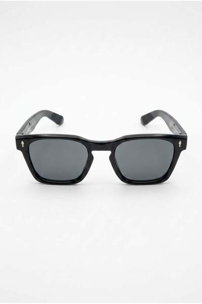 Juuuj Black Bone Frame Square Shape Cornered Glass Detailed Classic Handle De...