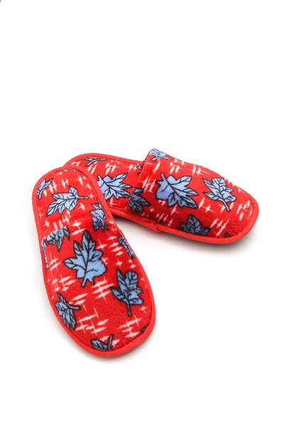Juuuj Papuci de casă roșii, cu textură moale, ușori, cu model, confortabili, ...