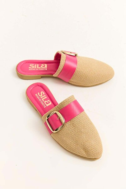 Juuuj Fuchsia Lightly Textured Closed Front Flat Toe Daily Comfortable Slippe...