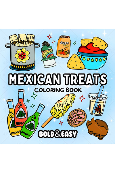 Choice 20x20cm 24pages MEXICAN TREATS Coloring Book for Adults Featuring Cute...