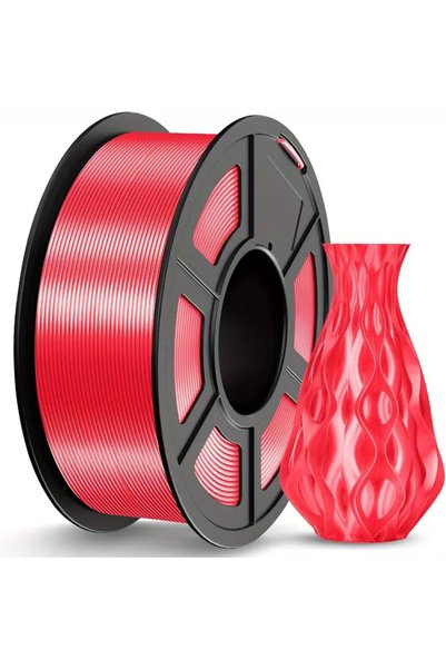 Choice4 Silk Red 3D Filament 1.75, Shiny Silk PLA Filament with Smooth Silky ...