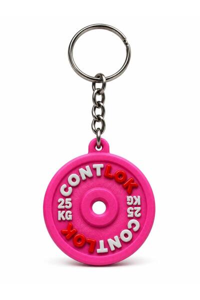 CONTLOK 25kg Weight Plate Keychain - No Pain No Gain
