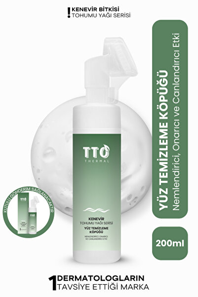 TTO Yüz Temizleme Köpüğü Akne ve Siyah Nokta Bakımı 200 ml Kenevir Bitkisi To...