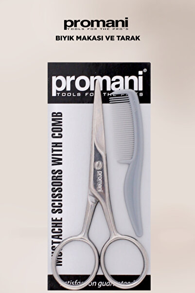 Promani Bıyık Makası + Tarak PR741