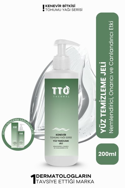 Tto Termal Thermal Kenevir Bitkisi Tohumu Yağı Yüz Temizleme Jeli
