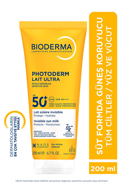 Bioderma Photoderm Lait Ultra SPF50+ Tüm Ciltler İçin Yüksek Korumalı için Sü...