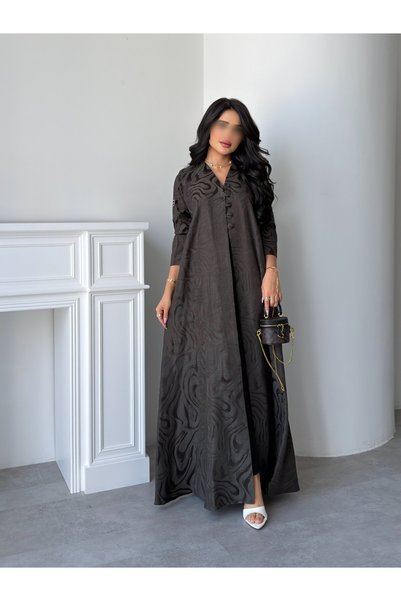 OLGA-ABAYA عباية آنيقة وعصرية من OLGA القماش حرير مشجر قصة العباية نص كلوش شا...