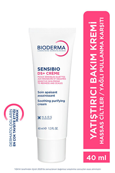 Bioderma Sensibio DS+ Cream Hassas Ciltler için Kızarıklık Karşıtı Yatıştırıc...