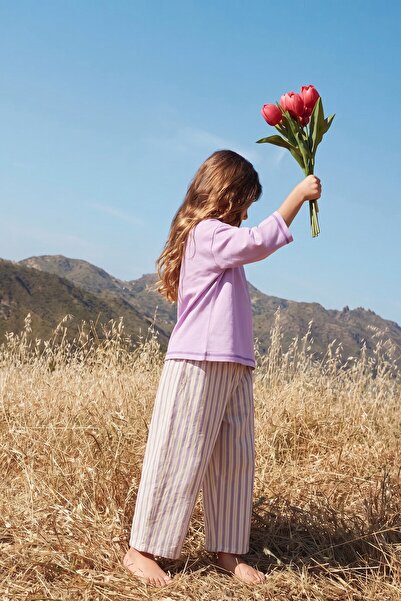 Cigit Oversize Pantolon Takım 2-10 Yaş Lila