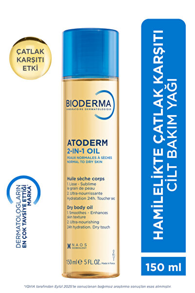 Bioderma Atoderm 2-in-1 Body Oil Hamileler için Çatlak Önleyici Besleyici ve ...