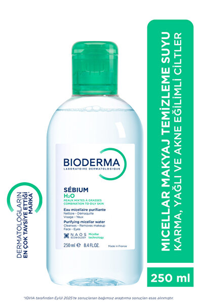 Bioderma Sebium H2O Karma, Yağlı ve Akne Eğilimli Ciltler için Micellar Makya...