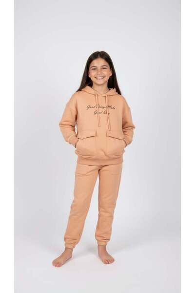 unbranded Girls' hoodie set - apricot - 8