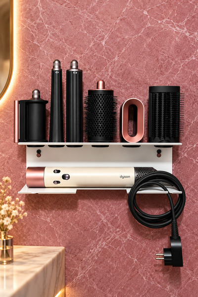 VENON ΜΕΤΑΛΛΙΚΗ Λευκή Μηχανή Μαλλιών Dyson ❤️ Συμβατή βάση οργάνωσης μηχανήμα...