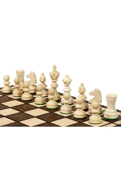 Sunrise Chess & Games Set de șah tradițional KING'S – MEDIU - Tavă de depozit...